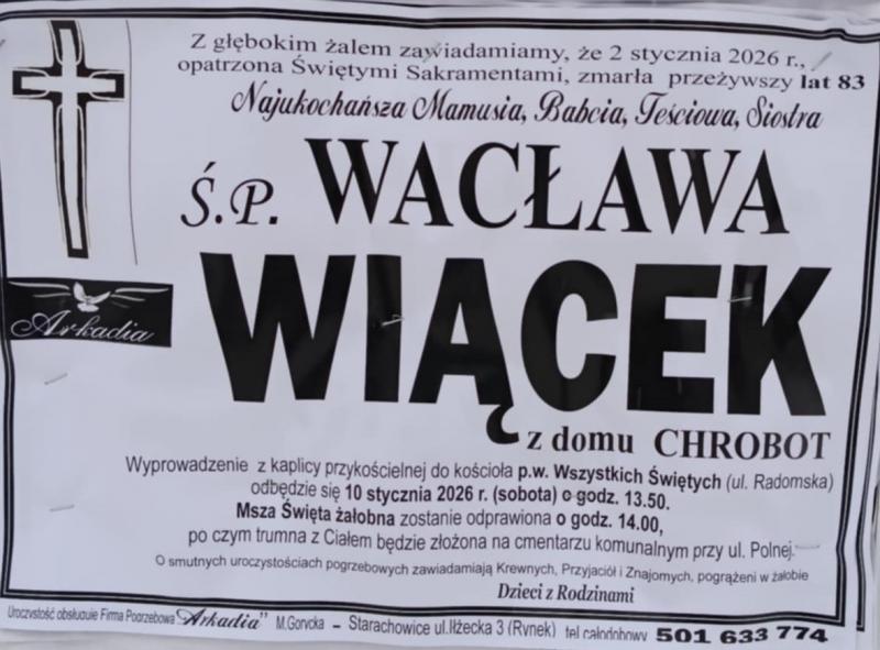 Wacława  Wiącek z d. Chrobot
