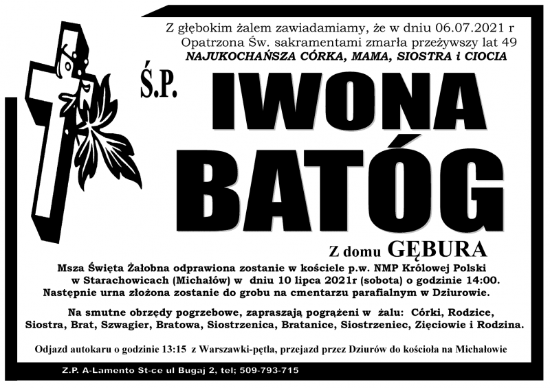 Iwona Batóg z d. Gębura