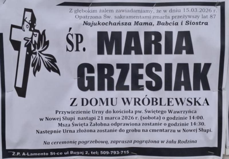 Maria  Grzesiak z d. Wróblewska