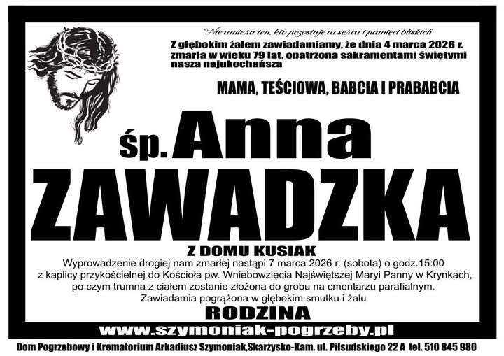 Anna  Zawadzka z d. Kusiak