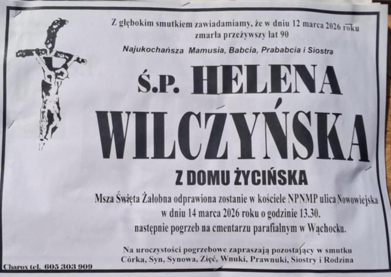 Helena  Wilczyńska z d. Życińska