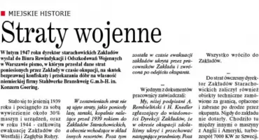  Miejskie historie okiem Anety Marciniak. Straty wojenne