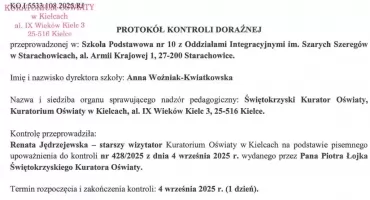 Wesele w Dubaju. Jest protokół z kontroli Kuratorium Oświaty w Kielcach w Szkole Podstawowej nr 10 w Starachowicach