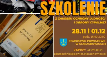 Naucz się działać w sytuacjach kryzysowych - powiat starachowicki zaprasza na szkolenia