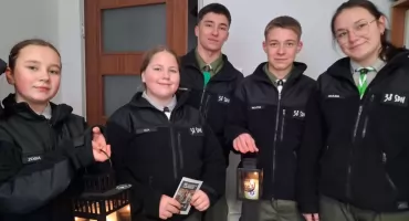 Harcerze w redakcji Tygodnika Starachowickiego