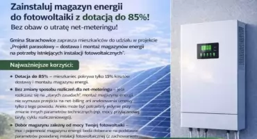  Magazyny energii. Gmina Starachowice zachęca do skorzystania