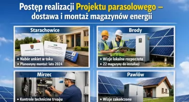  Magazyny energii coraz bliżej. Nabory, wizje lokalne i przygotowania do montażu w gminach powiatu starachowickiego