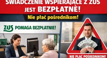 Nie płać pośrednikom za świadczenie wspierające. ZUS pomaga bezpłatnie