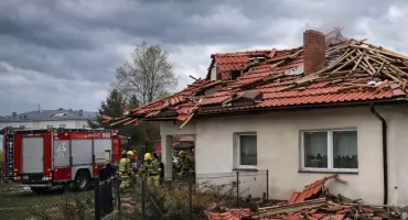 Przykre święta dla wielu mieszkańców. Silny wiatr zrywał dachy