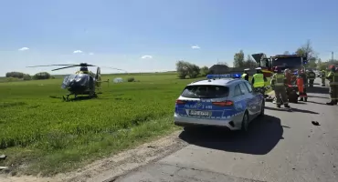 Wypadek w Szerzawach. 19-letni kierowca w szpitalu