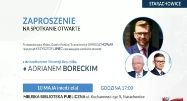 Spotkanie z red. Adrianem Boreckim w Starachowicach