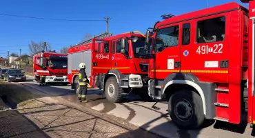 Strażacy ze Starachowic walczą z pożarem na Lubelszczyźnie