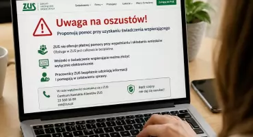 ZUS ostrzega przed oszustami. Uważaj przy składaniu wniosku o świadczenie wspierające