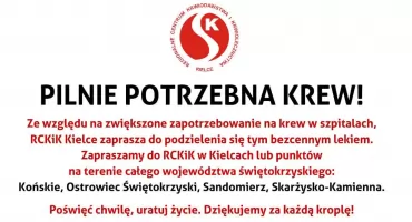 Pilny apel! W szpitalach brakuje krwi. Każda kropla może uratować życie