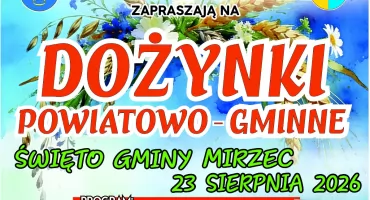 23 sierpnia Święto Gminy i Mirzec i Dożynki Powiatowo-Gminne