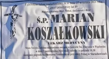 Zmarł dr Marian Koszałkowski. Miał 89 lat